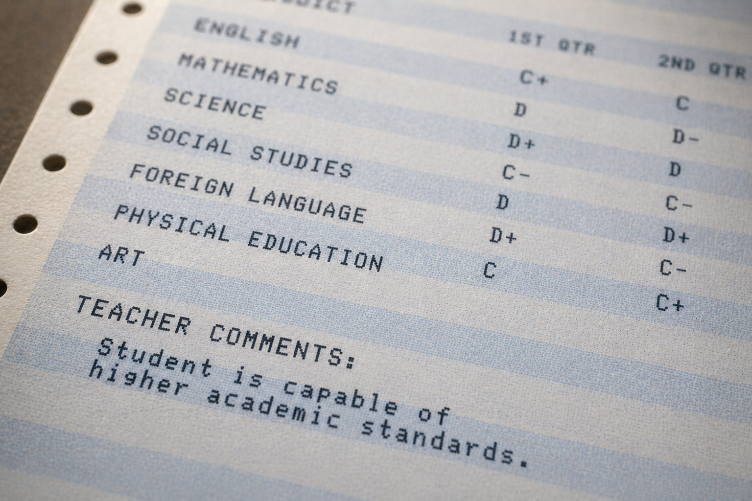 Higher Academic Standards
